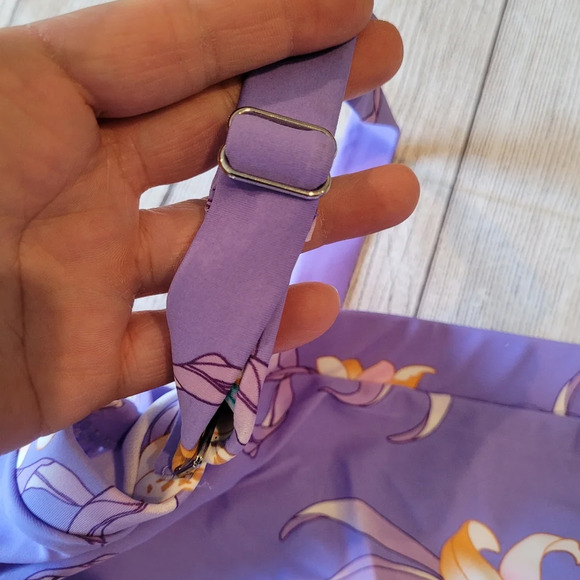 Byron Blue Australia Purple Lily One Piece Swimsuit •Size 12• New w/ Tag - Picture 4 of 9